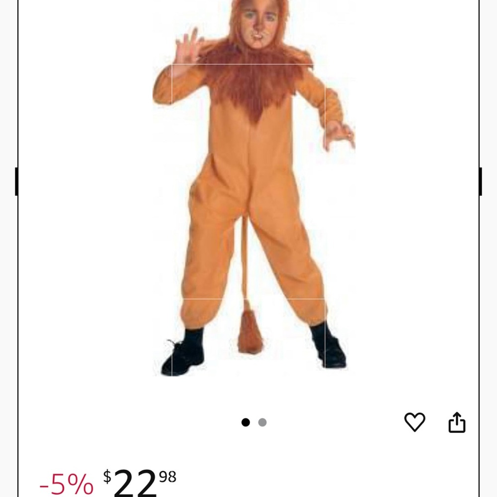 Rubie's Orange Lion Costume for Kids
